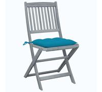 vidaXL Chaises de jardin pliantes 6 pièces avec coussins en bois massif d'acacia