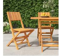 vidaXL Chaises de jardin pliantes lot de 2 47x61x90cm bois massif teck 362759
