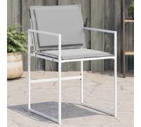 vidaXL Chaises de jardin pliantes - Lot de 4 blanc acier/textilène