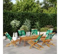 vidaXL Chaises de jardin pliantes - Vert