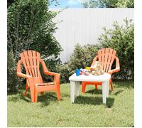 vidaXL Chaises de jardin pour enfants lot de 2 orange 37x34x44 cm PP 364742