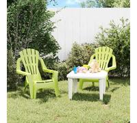 vidaXL Chaises de jardin pour enfants - Lot de 2, Vert