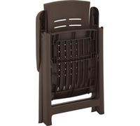 vidaXL Chaises de jardin réglables 2 pcs. Plastique marron moka