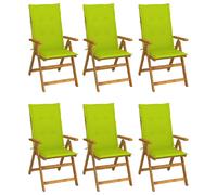 vidaXL Chaises de jardin vertes