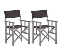 vidaXL Chaises de régie 2 pcs. Bois massif acacia