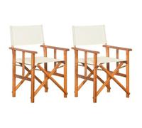 vidaXL Chaises de metteur en scène lot de 2 Bois massif d'acacia 45946