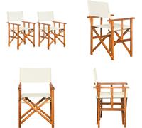 vidaXL Chaises de metteur en scène, lot de 2, bois massif d'acacia - Chaise de metteur en scène - Chaises de metteur en scène - Chaise de jardin - Chaises de jardin