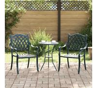Vidaxl Chaises de patio classiques Fonte - Vert foncé