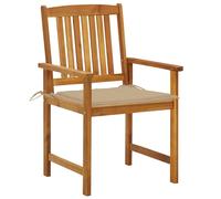 vidaXL Chaises de jardin 2 pièces avec coussins en bois massif acacia