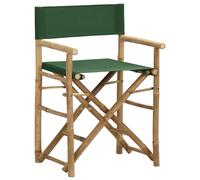 vidaXL Chaises de régie pliantes – Lot de 2 vert bambou et tissu