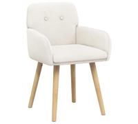 vidaXL Chaises de Salle à Manger 2 pcs Bouclé Crème 59 x 57 x 85 cm, Chaises de Salle à Manger élégantes, Assise Ergonomique, Tissu en Poly, Bois renforcé, Coussins en Mousse, mobilier intérieur Chic