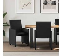 vidaXL Chaises de salle à manger 2 pcs Noir 57 x 66 x 94 cm Faux cuir