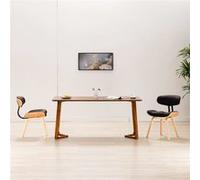 Chaises de salle à manger 2 pcs Noir Bois courbé et similicuir