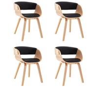 VIDAXL Chaises à Manger - Noir Similicuir