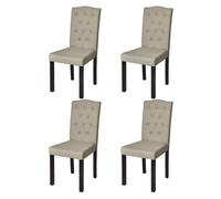 vidaXL Chaises de salle à manger 4 pcs Poil de chameau Tissu