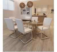 VIDAXL Chaises cantilever lot de 6 - Blanc