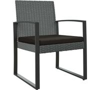 vidaXL Chaises de salle à manger de jardin 2 pcs. Gris foncé Rotin PP