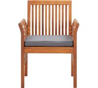 vidaXL Chaises de jardin Lot de 4 avec coussins Bois massif acacia H 90 cm non pliables