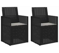 vidaXL Chaises de salle à manger de jardin, lot de 2, anthracite et gris clair, PP