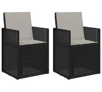 vidaXL Chaises de salle à manger de jardin, lot de 2, anthracite et gris clair, PP