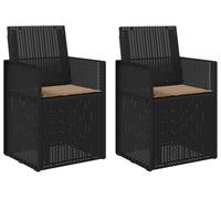 vidaXL Chaises de salle à manger de jardin, lot de 2, anthracite et taupe, PP