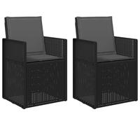 vidaXL Chaises de salle à manger de jardin, lot de 2, anthracite, PP