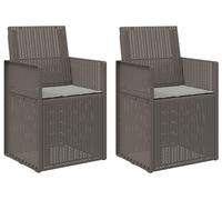 vidaXL Chaises de salle à manger de jardin, lot de 2, gris clair, PP