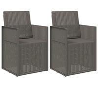 vidaXL Chaises de salle à manger de jardin, lot de 2, gris clair, PP