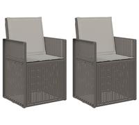 vidaXL Chaises de salle à manger de jardin, lot de 2, gris clair, PP