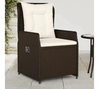 vidaXL Chaises inclinables de jardin - Lot de 2 marron résine tressée
