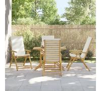 vidaXL Chaises inclinables de jardin, lot de 4