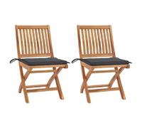 vidaXL Chaises jardin pliables 2 pcs