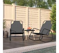 vidaXL Chaises longues à bascule - Gris