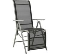 vidaXL Chaises longues de jardin 2 pcs. Textilène et aluminium argenté