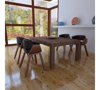 VidaXL Chaises lot de 4 - Bois courbé