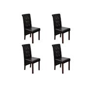 vidaXL Chaises - Marron - Lot de 4