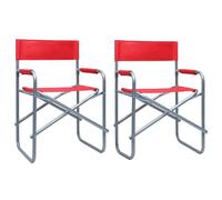 vidaXL Chaises metteur en scène Acier - Rouge