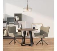 vidaXL Chaises pivotantes de salle à manger 2 pcs Gris clair Velours