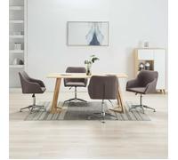 Chaises pivotantes à manger lot de 4 taupe tissu