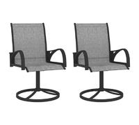 vidaXL Chaises pivotantes de jardin - Textilène / Acier