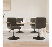 VIDAXL Chaises pivotantes gris foncé