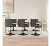 vidaXL Chaises pivotantes - Gris foncé Velours