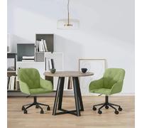 vidaXL Chaises pivotantes lot de 2 Vert clair