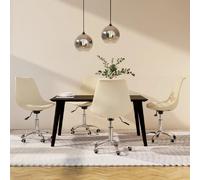 vidaXL Chaises Pivotantes Lot de 4 - Crème