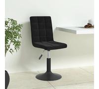 vidaXL Chaises Pivotantes Lot de 4 Noir Velours