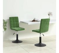 vidaXL Chaises Pivotantes - Vert foncé