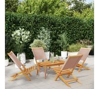 vidaXL Chaises pliables de jardin - Lot de 4