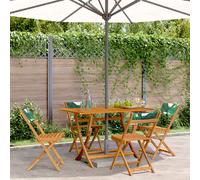 vidaXL Chaises pliables de jardin lot de 4 - Vert