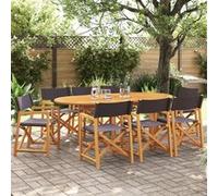 vidaXL Chaises de jardin pliantes 8 pcs. Tissu gris foncé