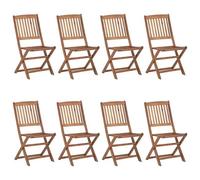 Vidaxl Chaises Pliables D'extérieur 8 Pcs Bois D'acacia Solide
